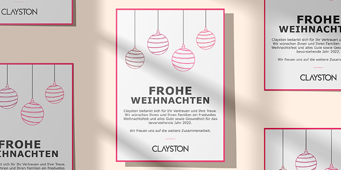 CLAYSTON - Christmas card german