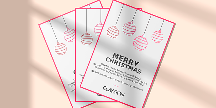 CLAYSTON - Christmas card english