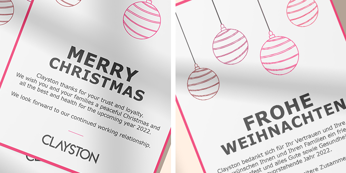 CLAYSTON - Christmas card detail