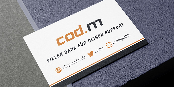 cod.m GmbH - Thank you card german