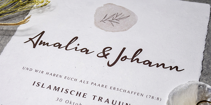 PAPIERlichkeit - German wedding certificate